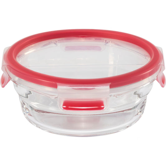 Emsa Clip&Close Glass Foos Container 500 ml  red
