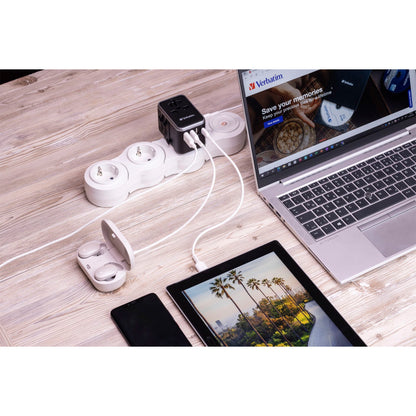 Verbatim Uni.Travel Adapt.UTA-04 USB-C 61W 2xUSB-C 3xUSB-A  49546