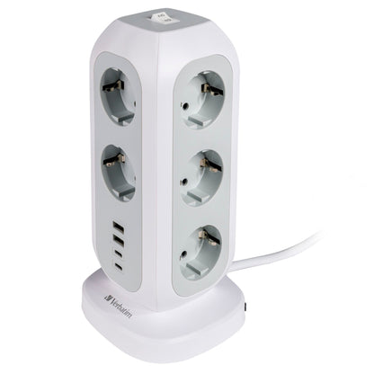 Verbatim EU Power Tower EUPT-01 11xAC / 2xUSB-A / 2xUSB-C  49547