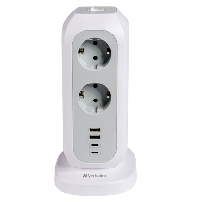 Verbatim EU Power Tower EUPT-01 11xAC / 2xUSB-A / 2xUSB-C  49547