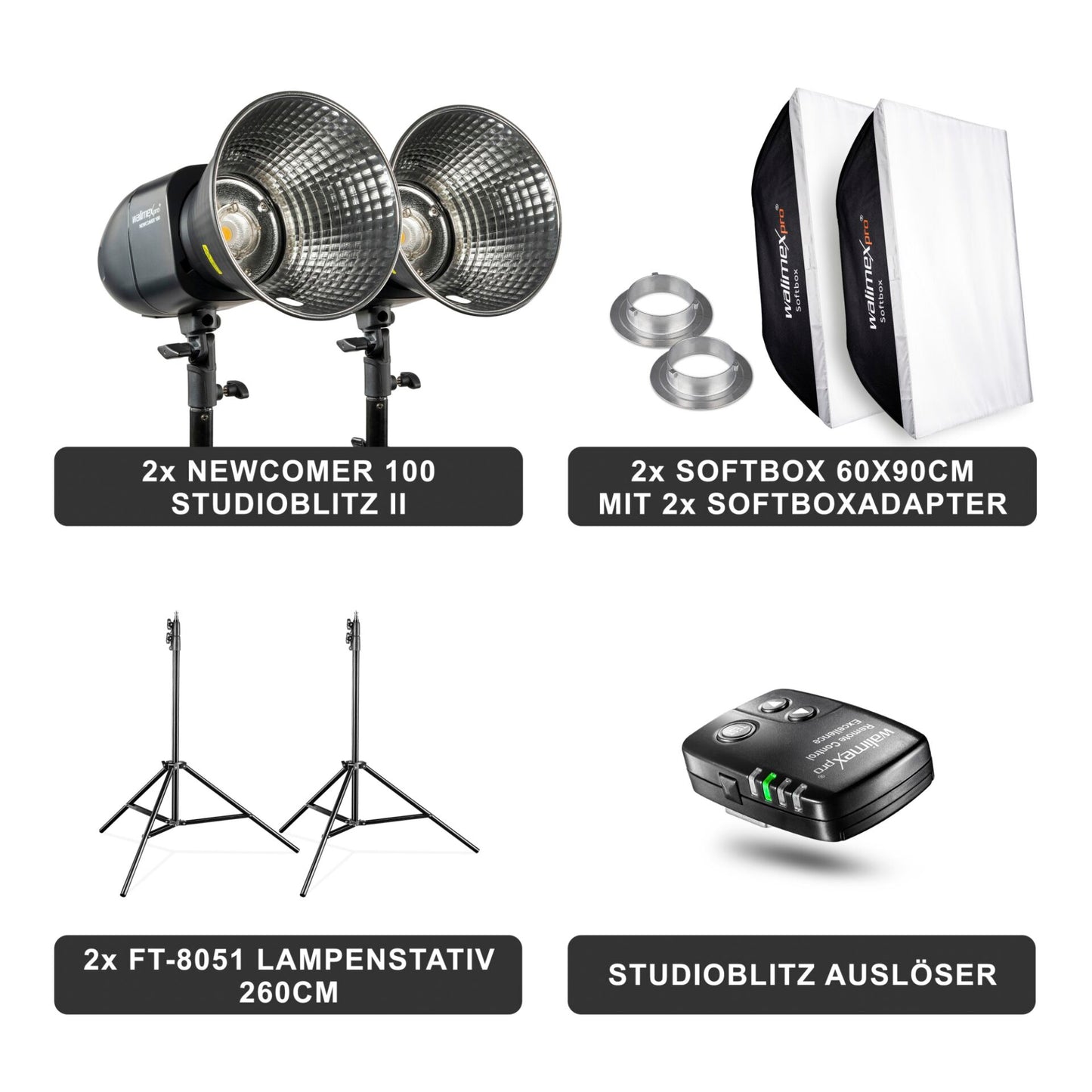 walimex pro Newcomer 100 II Set Double