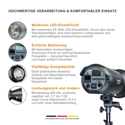 walimex pro Campaigner 400 HS Set Double
