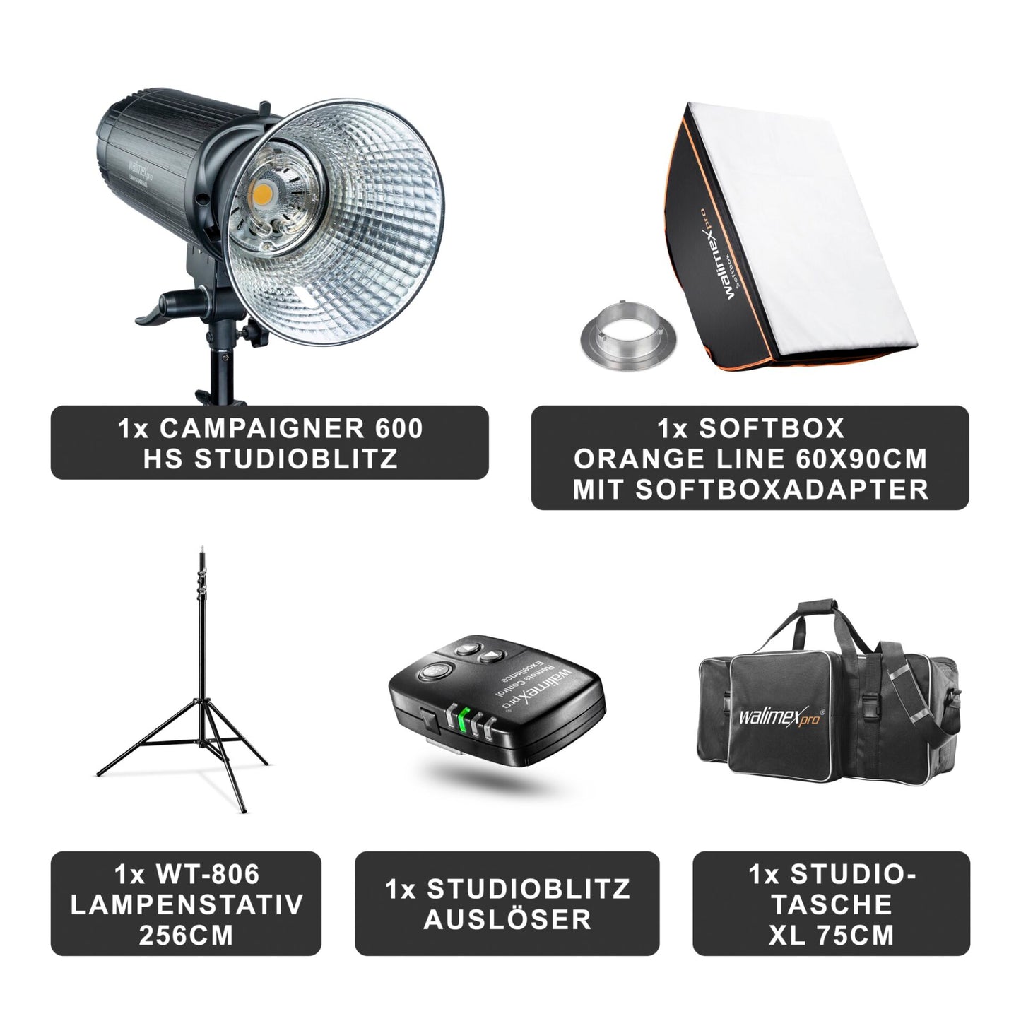 Walimex Pro Campaigner 600 HS Set Single