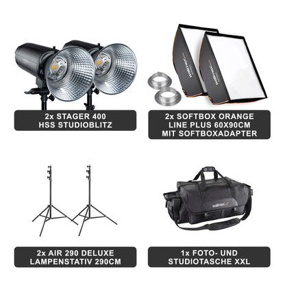 walimex pro Stager 400 HSS Set Double