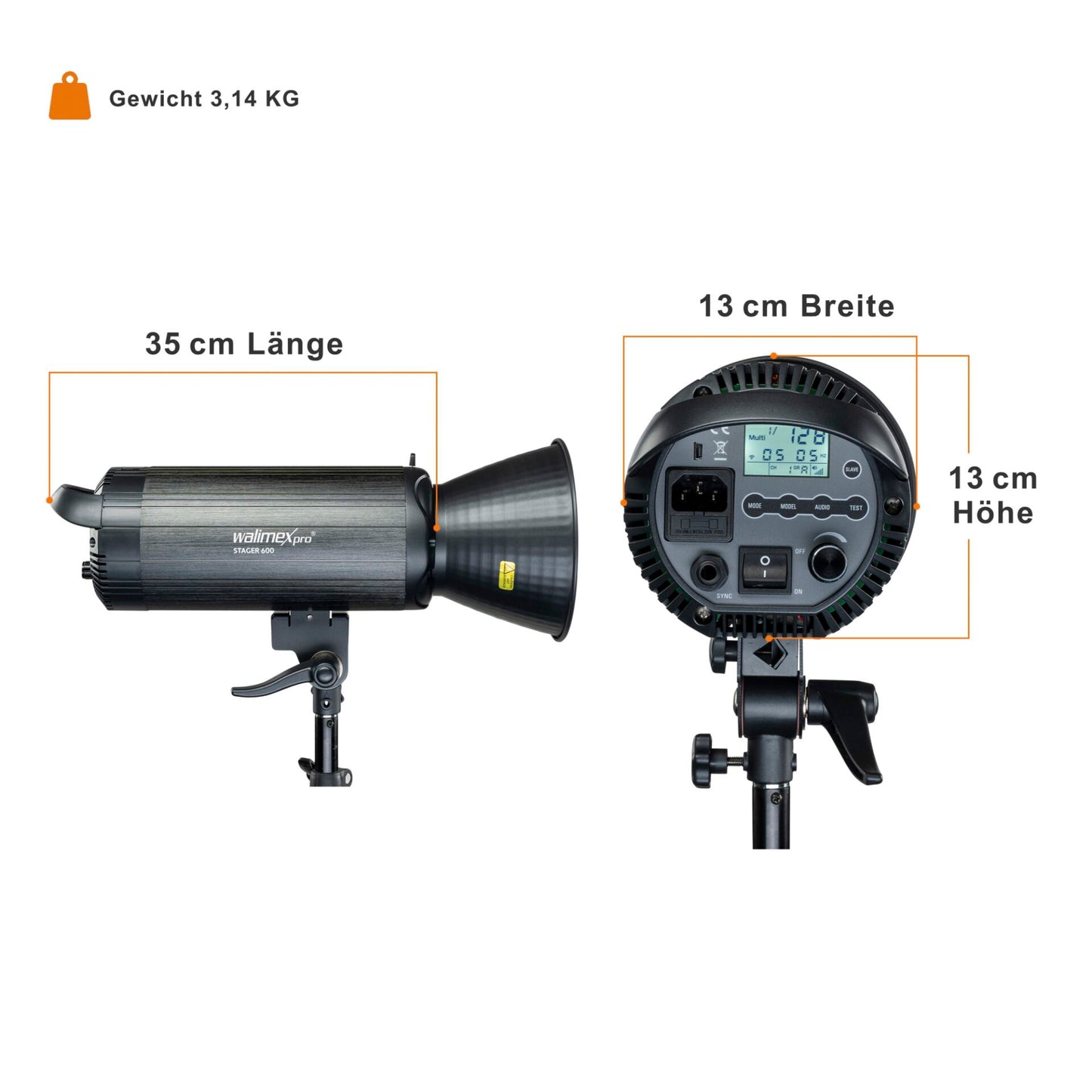 walimex pro Stager 600 HSS Set Single