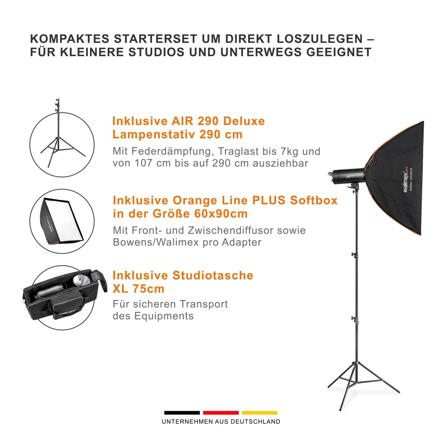 walimex pro Stager 600 HSS Set Single