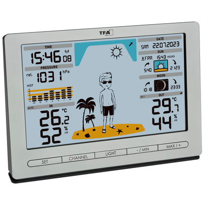 TFA 35.1097.54 silver METEO JACK Wireless Weather Station