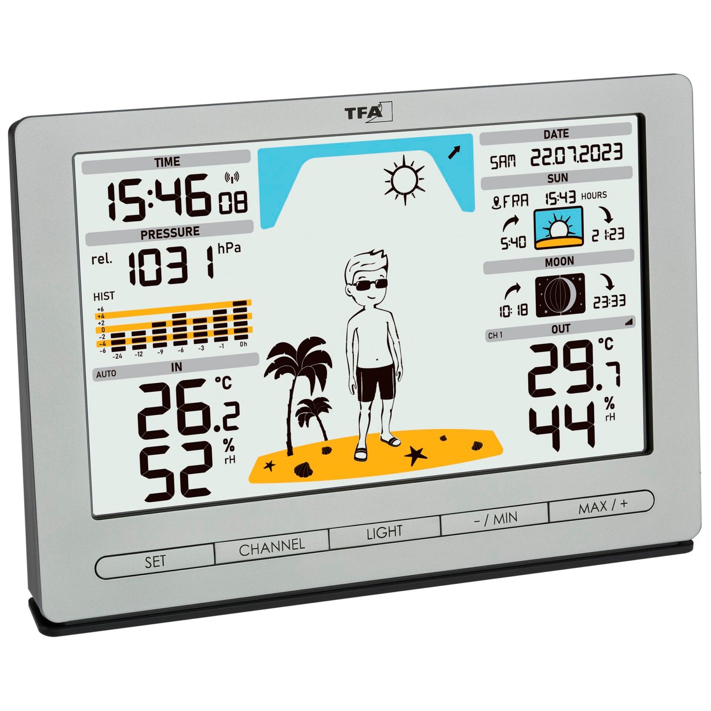 TFA 35.1097.54 silver METEO JACK Wireless Weather Station