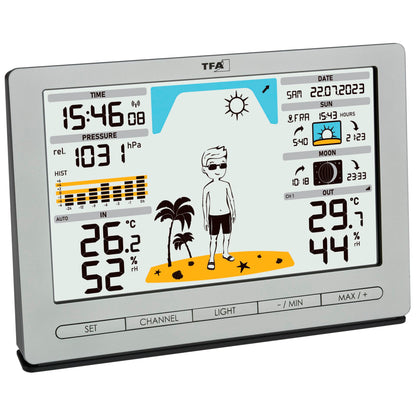 TFA 35.1097.54 silver METEO JACK Wireless Weather Station