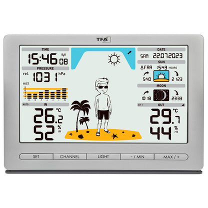 TFA 35.1097.54 silver METEO JACK Wireless Weather Station