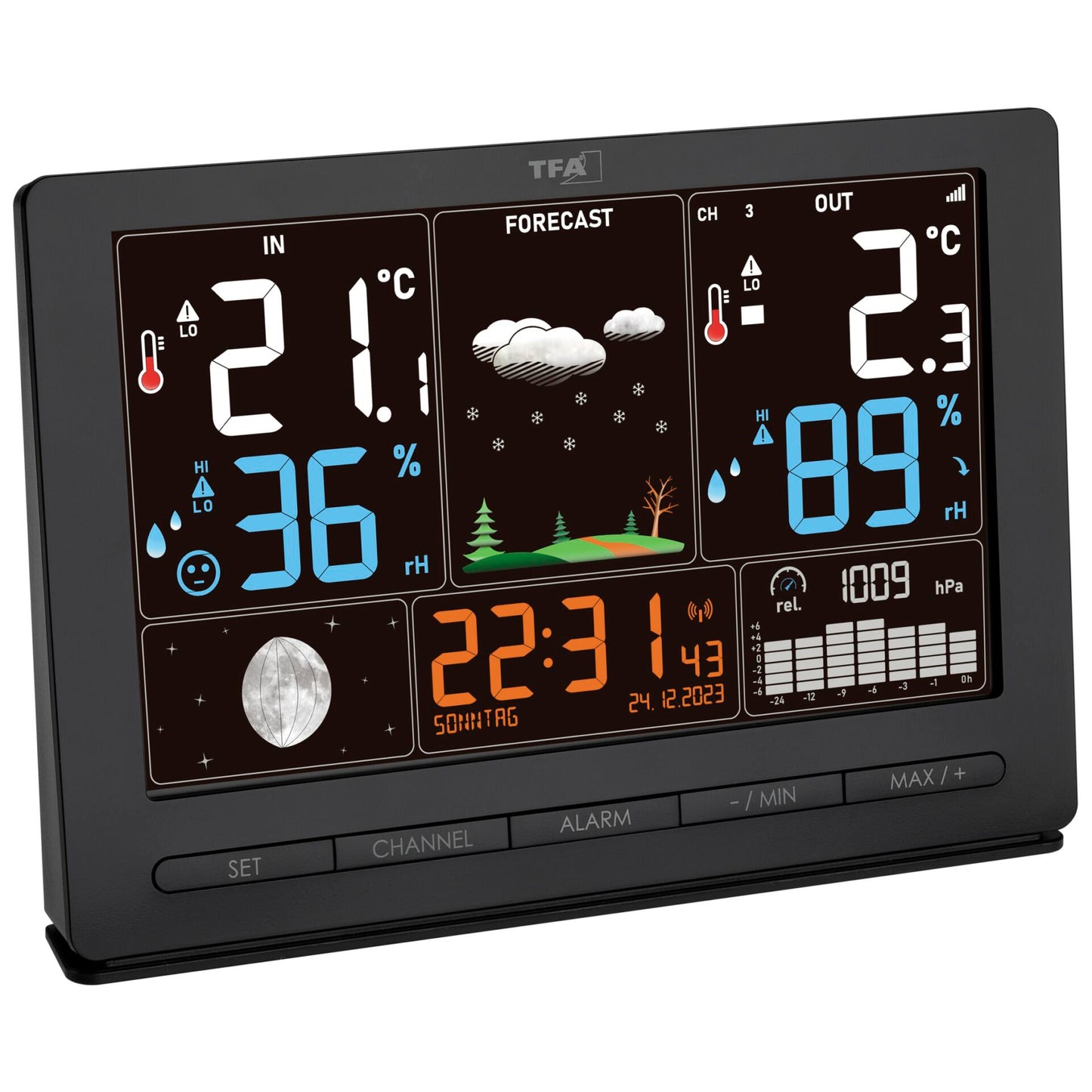 TFA 35.1118.01 black SEASON Wireless Weather Station