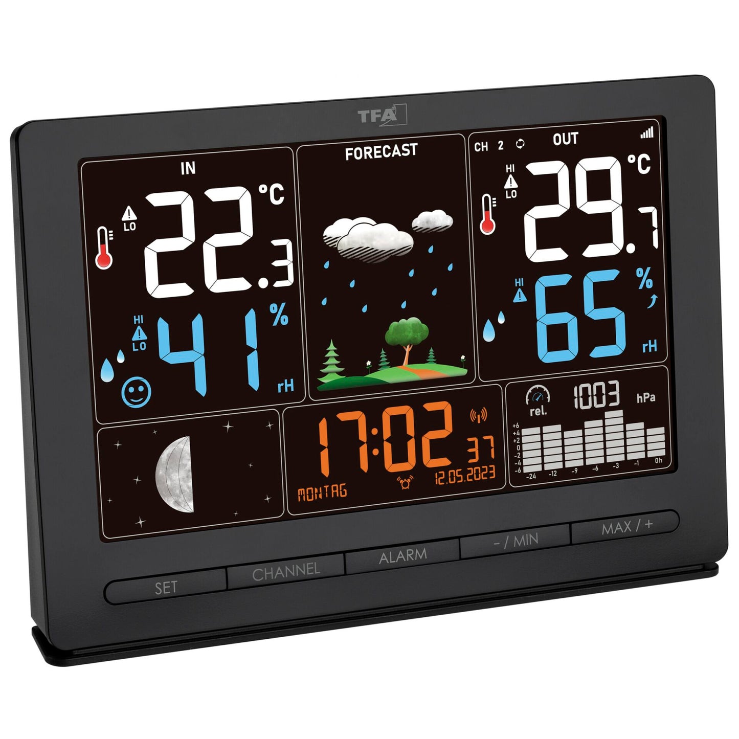 TFA 35.1118.01 black SEASON Wireless Weather Station