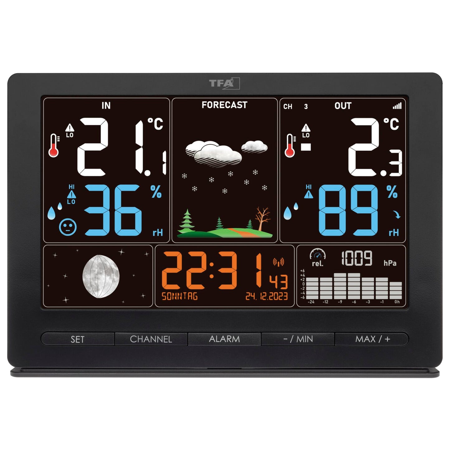 TFA 35.1118.01 black SEASON Wireless Weather Station