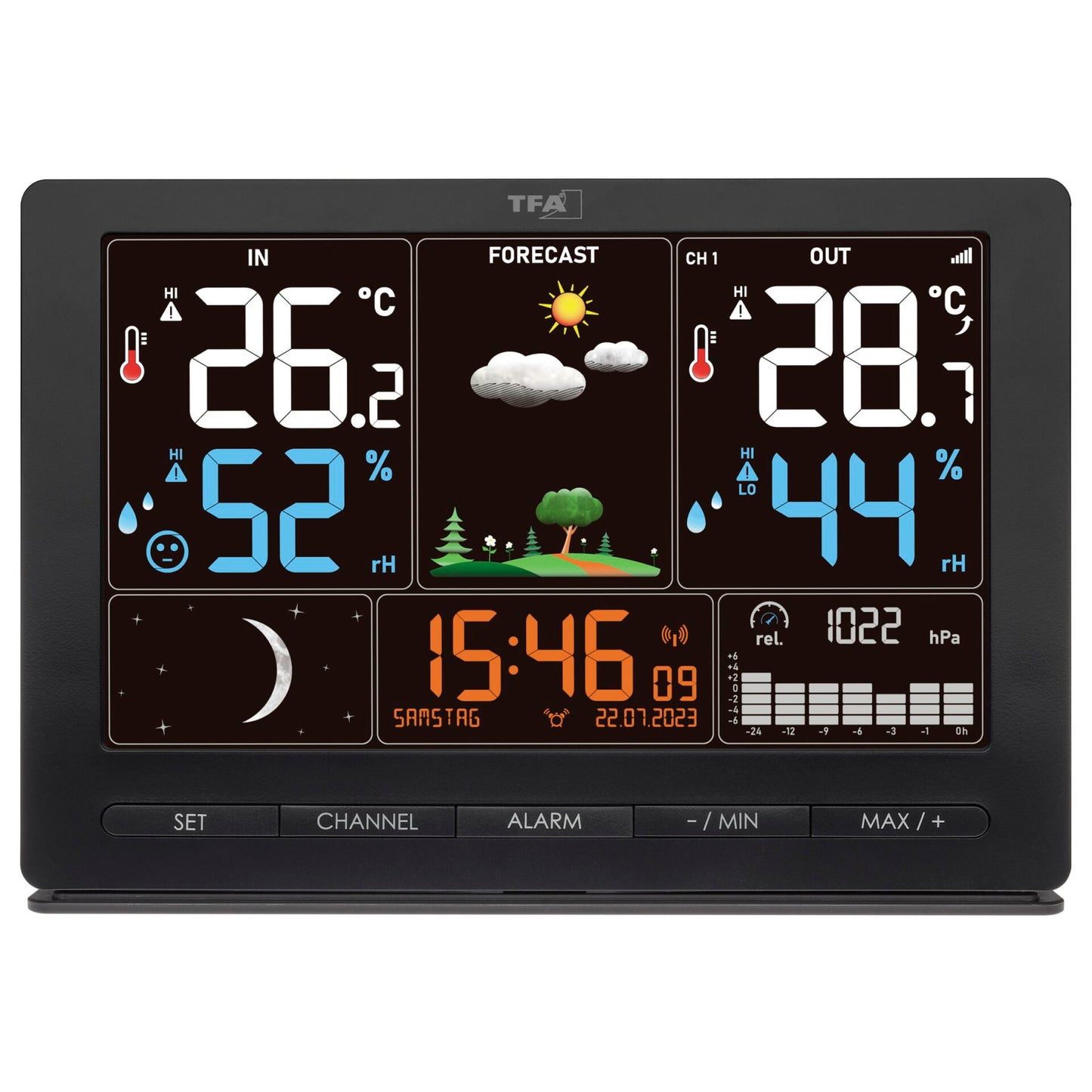 TFA 35.1118.01 black SEASON Wireless Weather Station
