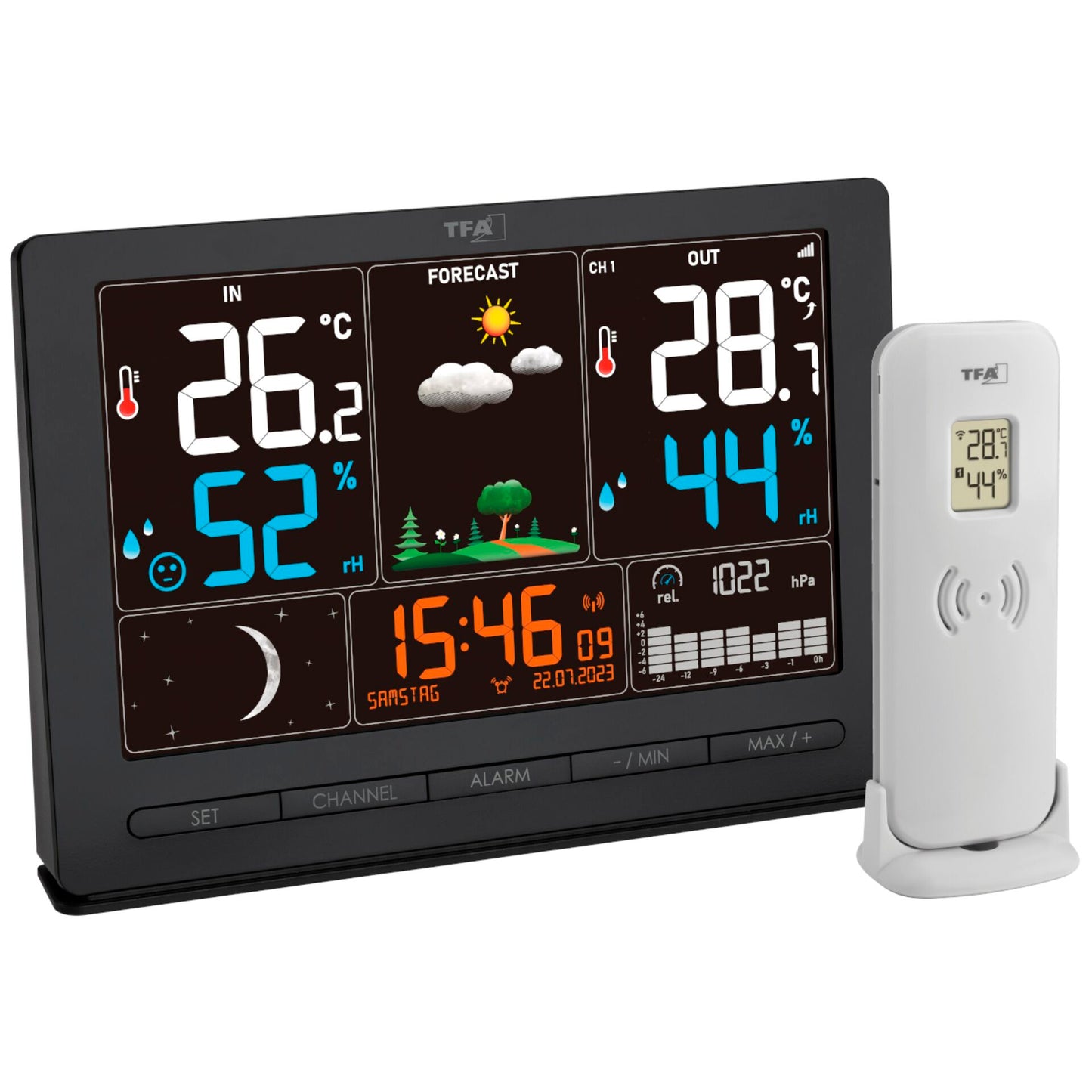 TFA 35.1118.01 black SEASON Wireless Weather Station
