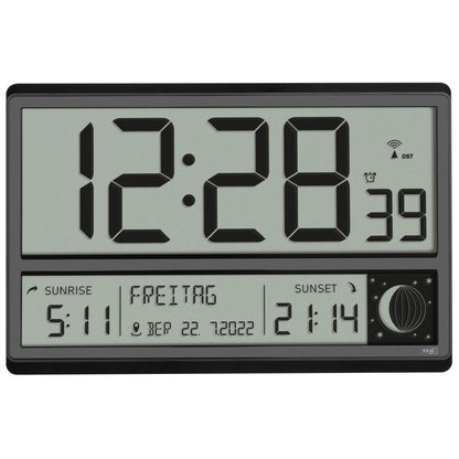 TFA 60.4524.01 black Digital XL Wall Clock