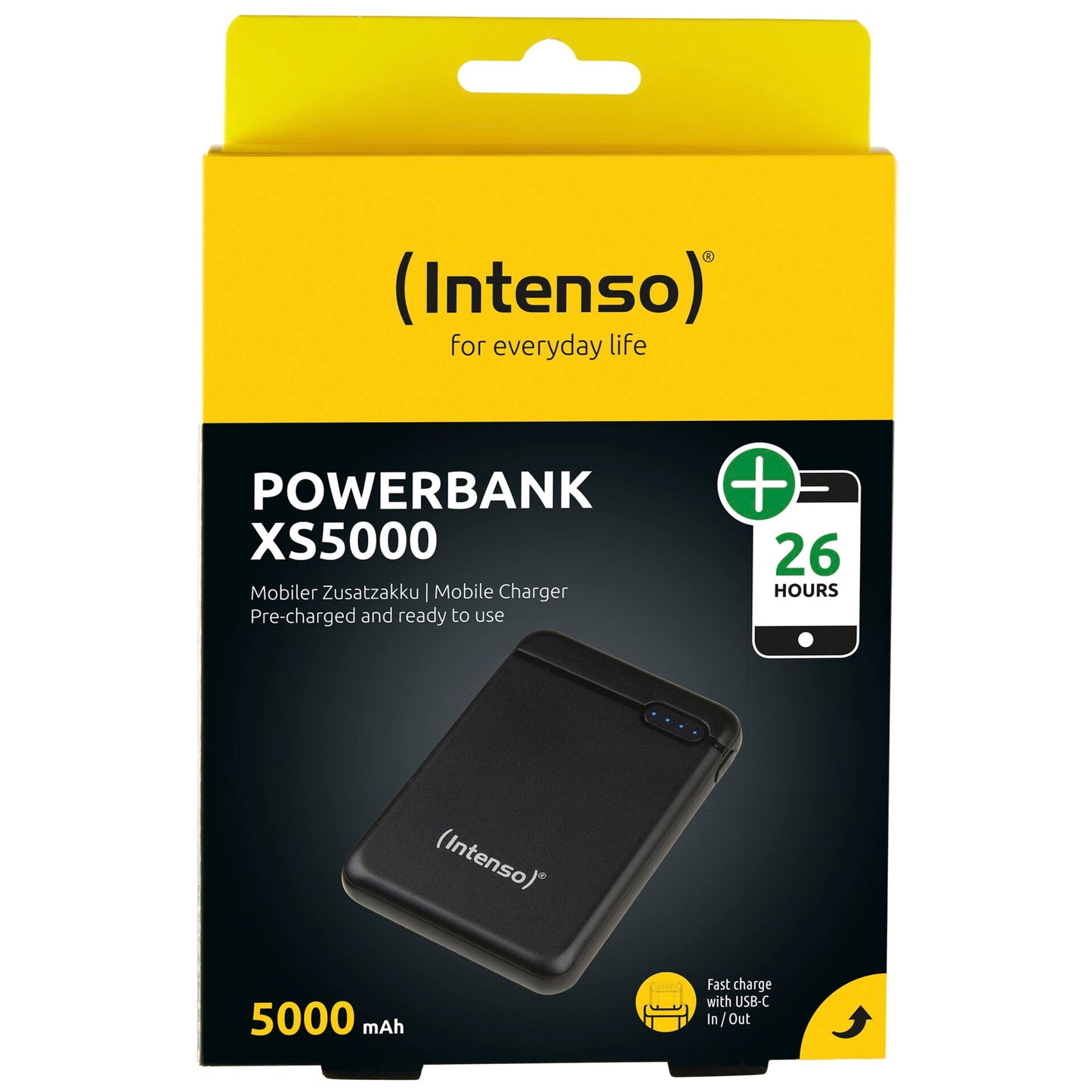 Intenso Powerbank XS5000 black 5000 mAh incl. USB-A to Type-C