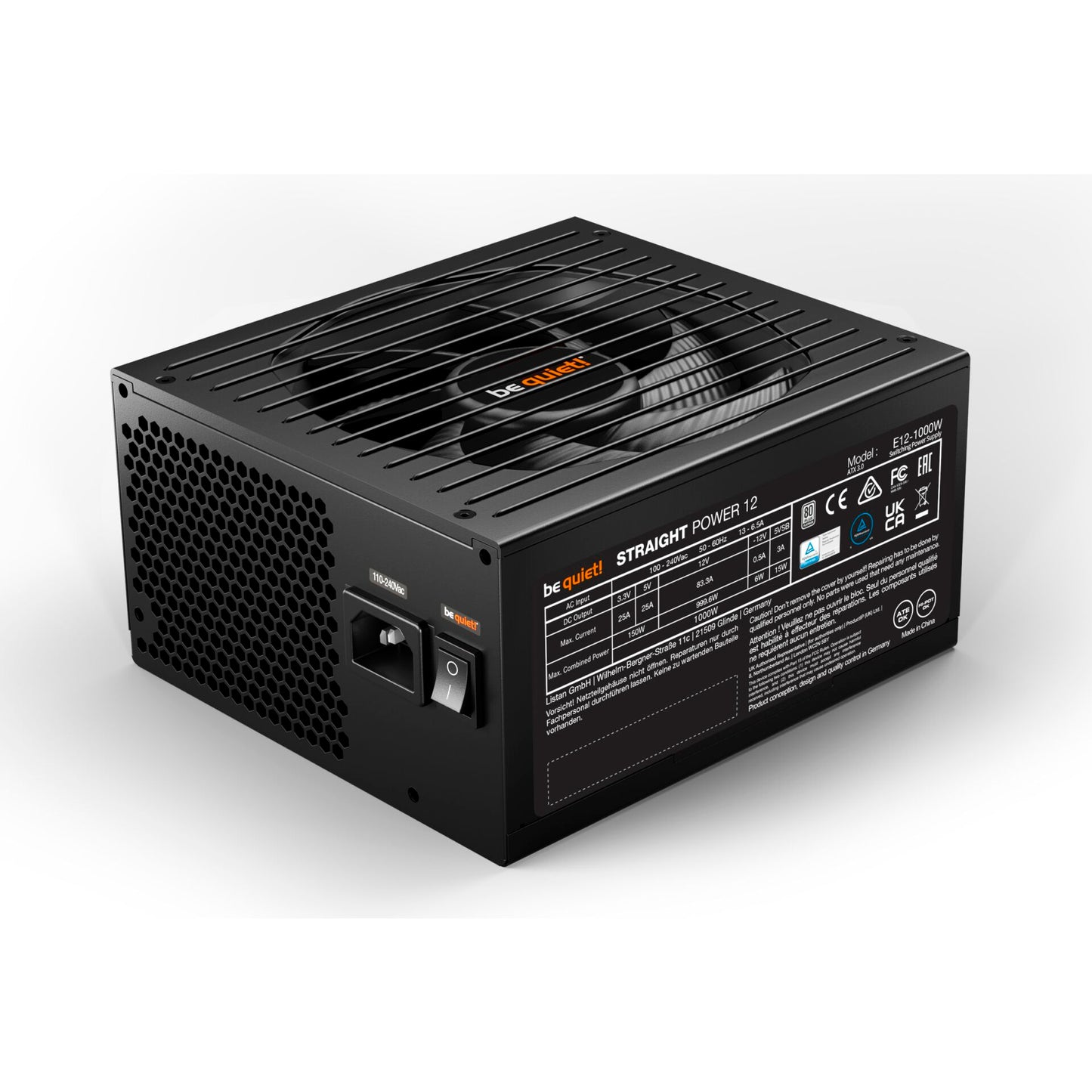 be quiet! STRAIGHT POWER 12 1000W Power Supply