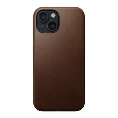 Nomad Modern Leather Case iPhone 15 Brown