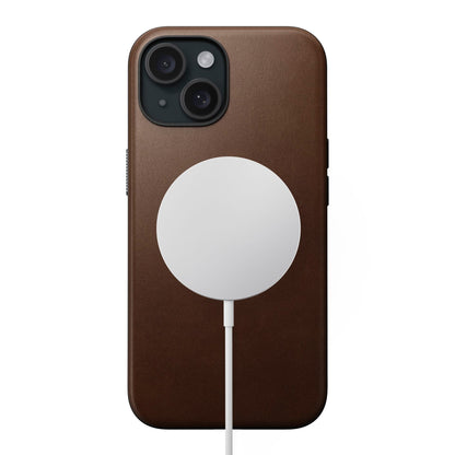 Nomad Modern Leather Case iPhone 15 Brown