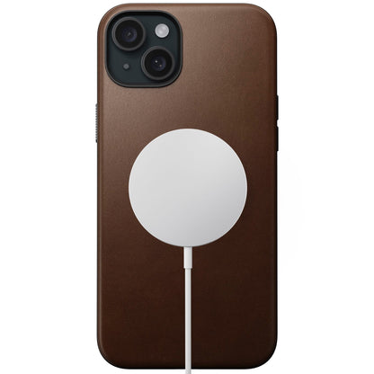Nomad Modern Leather Case iPhone 15 Plus Brown