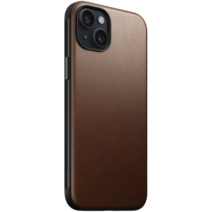 Nomad Modern Leather Case iPhone 15 Plus Brown