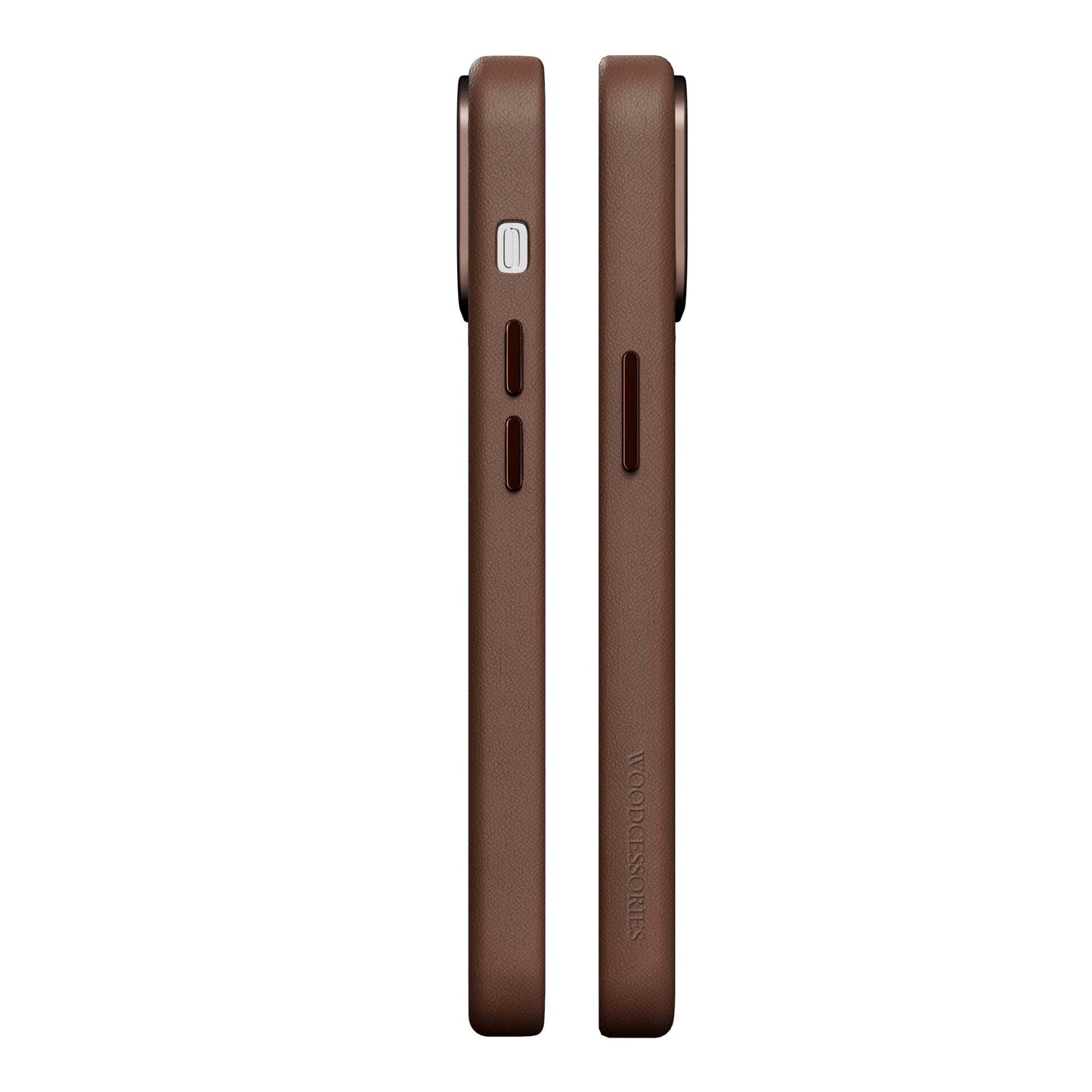 Woodcessories Bio Leather Case MagSafe iPhone 15 Plus Brown