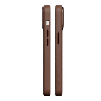 Woodcessories Bio Leather Case MagSafe iPhone 15 Plus Brown