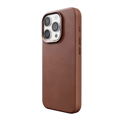 Woodcessories Bio Leather Case MagSafe iPhone 15 Pro Max Brown
