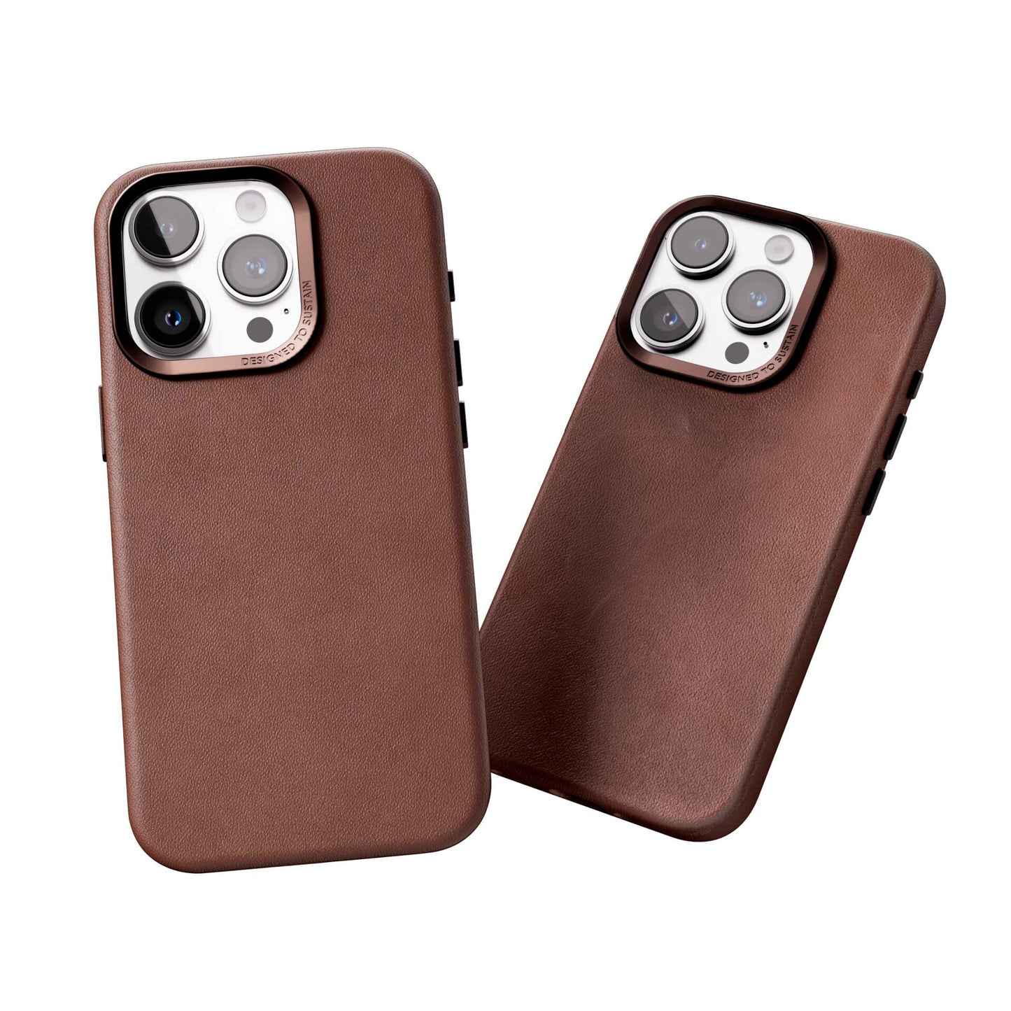Woodcessories Bio Leather Case MagSafe iPhone 15 Pro Max Brown