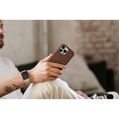 Woodcessories Bio Leather Case MagSafe iPhone 15 Pro Max Brown