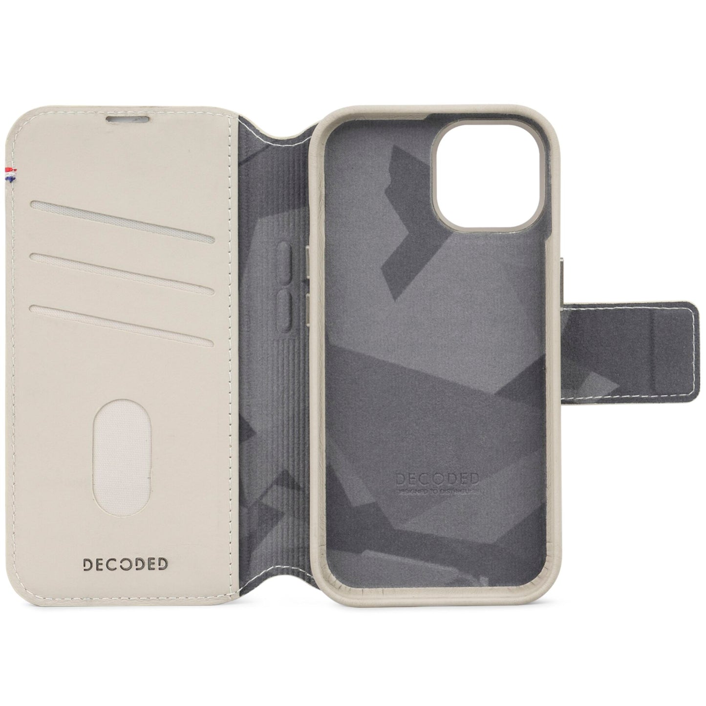 Decoded Leather Detachable Wallet for iPhone 15  Clay