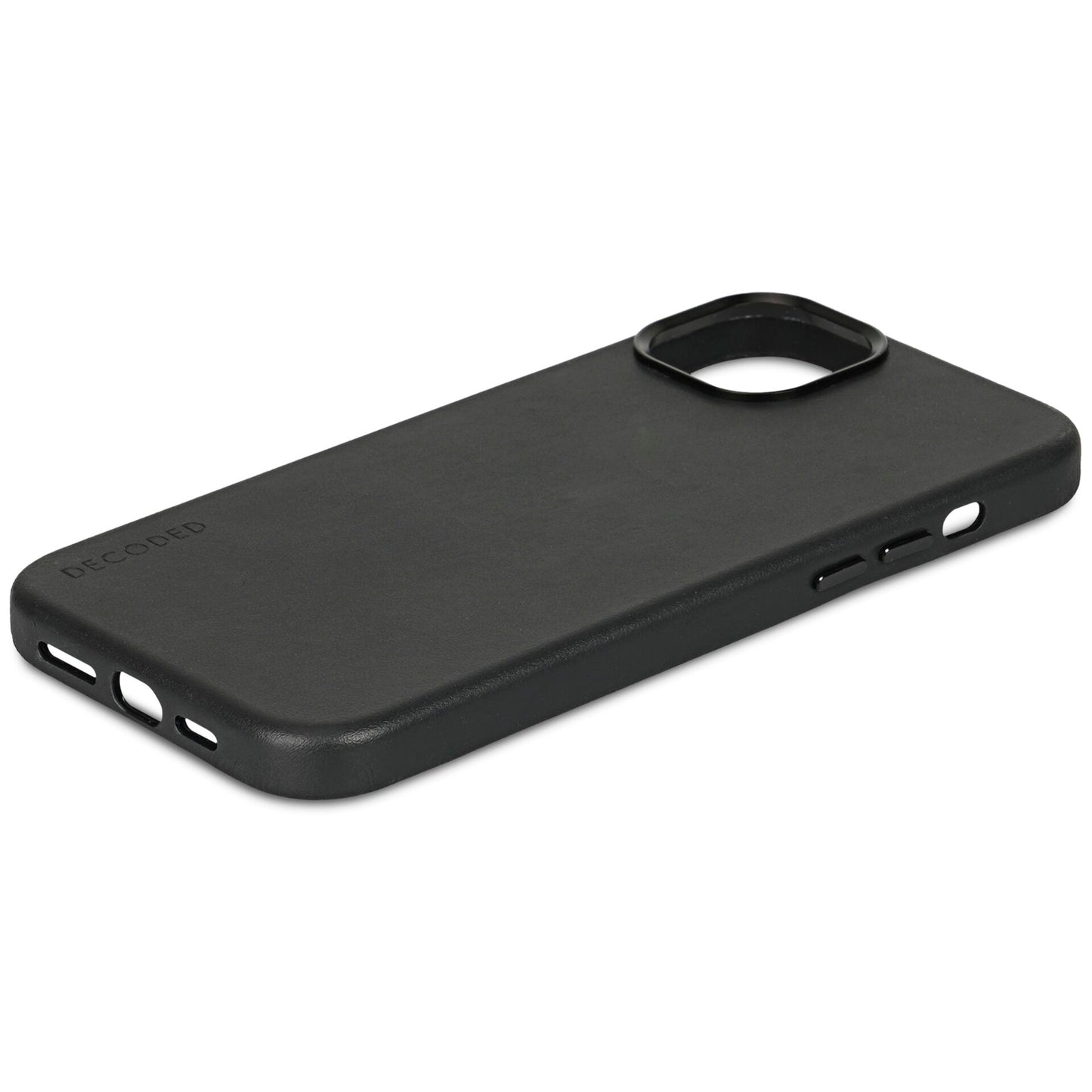 Decoded Leather Backcover for iPhone 15 Plus Black