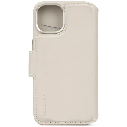 Decoded Leather Detachable Wallet for iPhone 15 Plus Clay