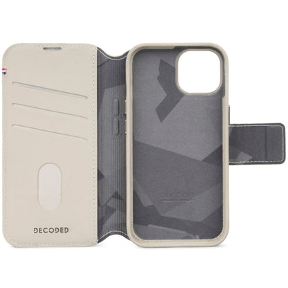 Decoded Leather Detachable Wallet for iPhone 15 Plus Clay
