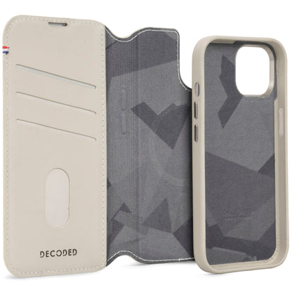 Decoded Leather Detachable Wallet for iPhone 15 Plus Clay