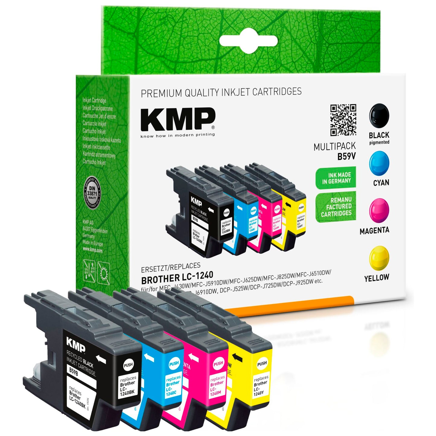 KMP B59V Multipack BK/C/M/Y compatible with Brother LC-1240