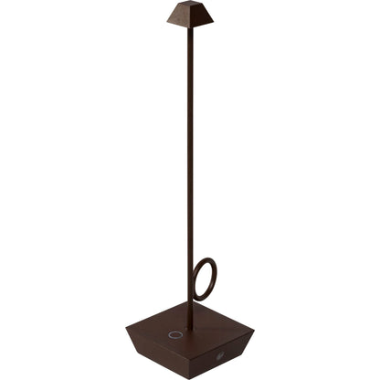 Broggi Lampada Bugia corten rechargeable