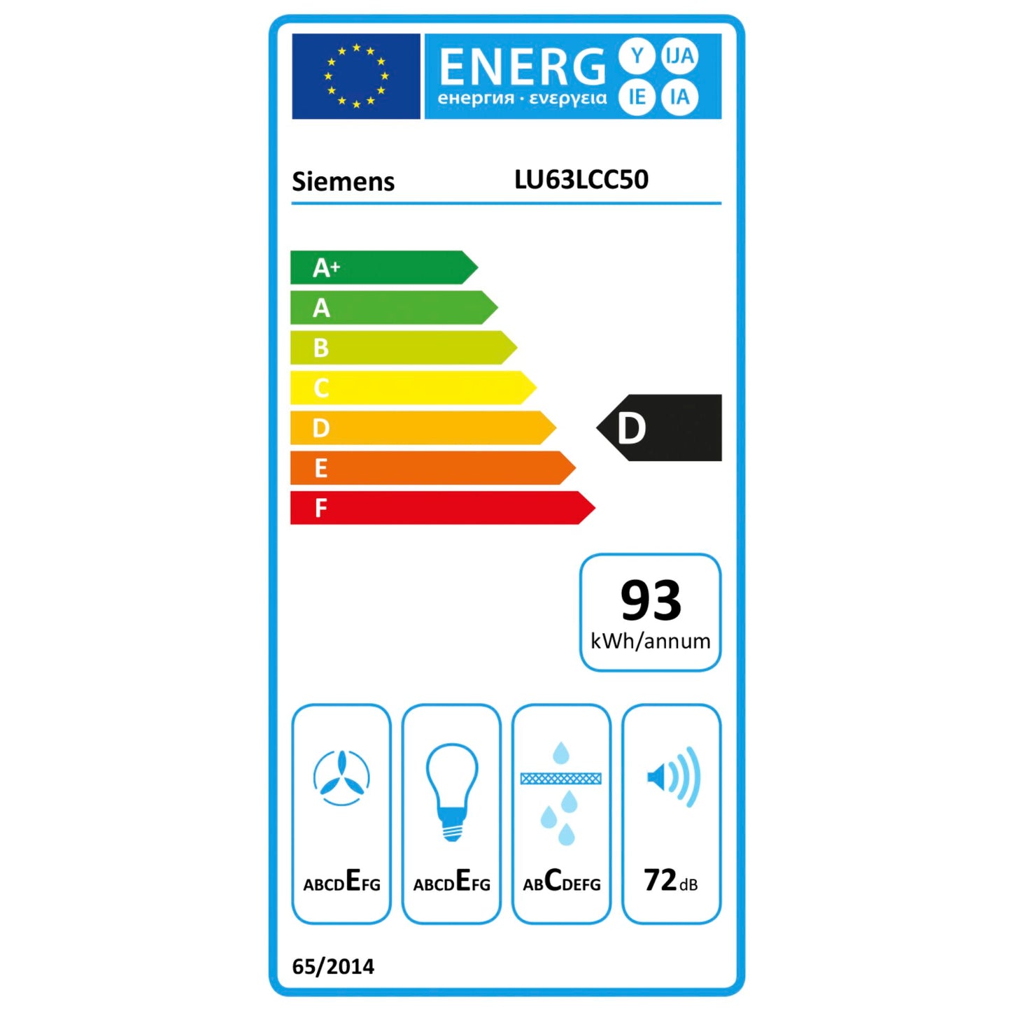 Siemens LU63LCC50 Cooker Hood