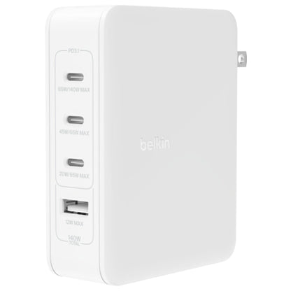 Belkin BOOST Charge  140W 4-Port GaN, 3xUSB-C 1xUSB-A  WCH014btWH