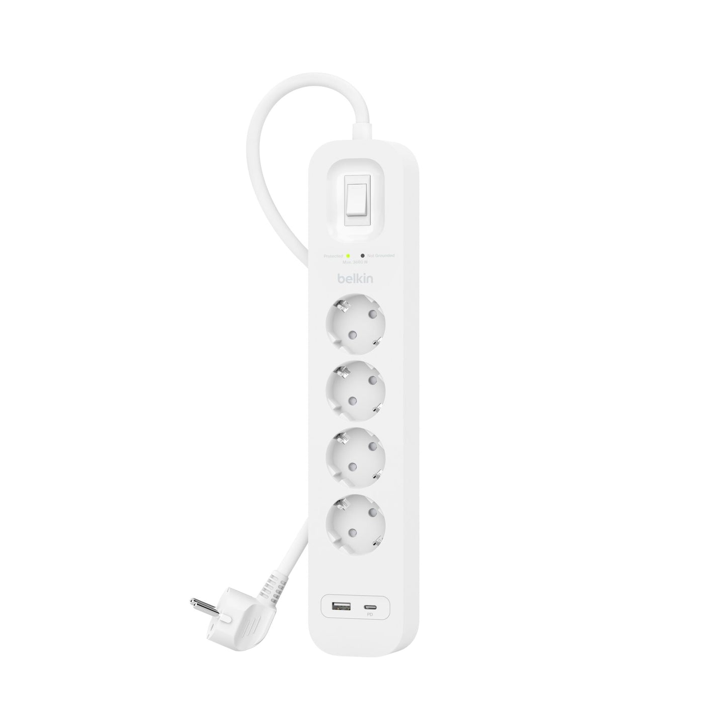 Belkin Surge Socket 4-fold, USB-A+C, 525J.SRB001vf2M