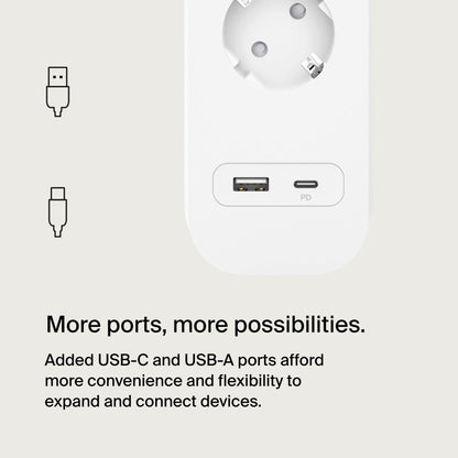 Belkin Surge Socket 4-fold, USB-A+C, 525J.SRB001vf2M