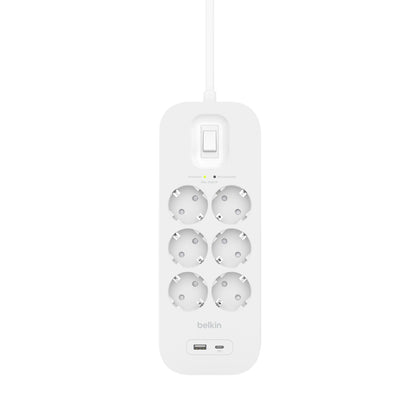 Belkin Surge Socket 6-fold, USB-A+C, 650J.SRB002VF2M