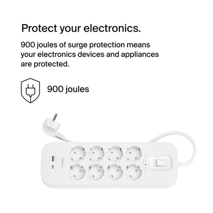 Belkin Surge Socket 8-fold, USB-A+C, 900J.SRB003VF2M