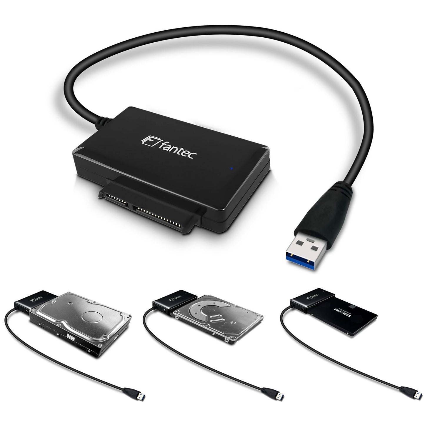 FANTEC USB 3.0 SATA 6G Adapter DOCK SSD HDD black