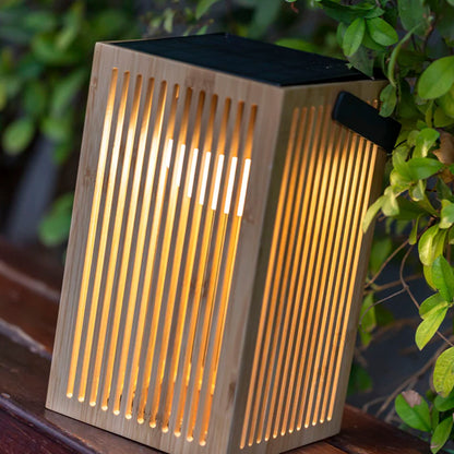 New Garden Okinawa Solar Recharge Lantern Bamboo