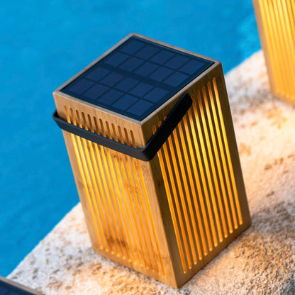 New Garden Okinawa Solar Recharge Lantern Bamboo