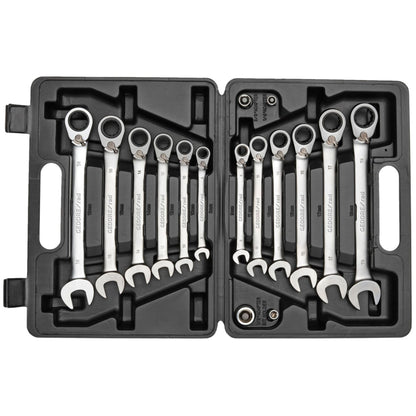 GEDORE red Ratchet Spanner Set metric  16-pieces