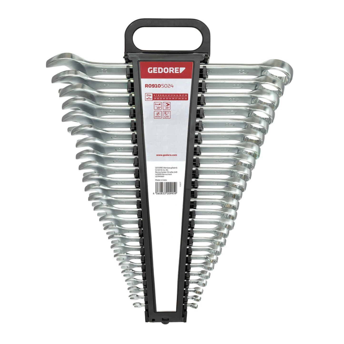 GEDORE red Ratchet Spanner Set metric  24-pieces