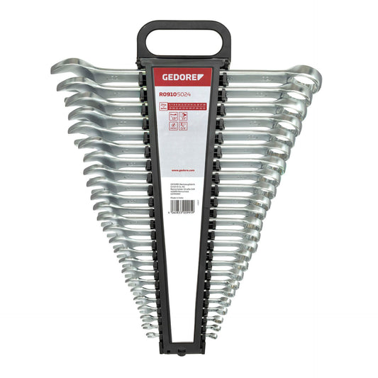 GEDORE red Ratchet Spanner Set metric  24-pieces